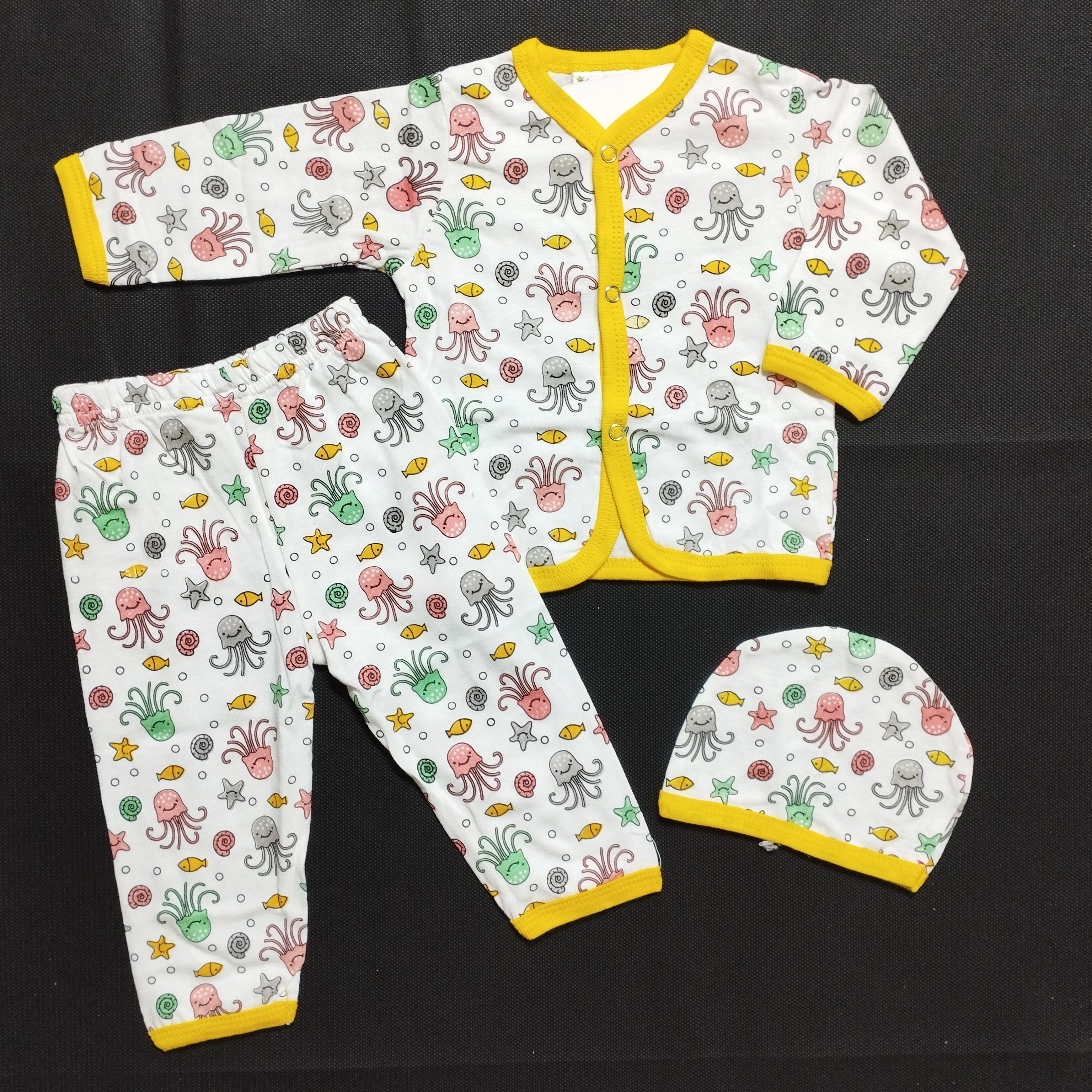 SB - Night Suit with Cap - Fish