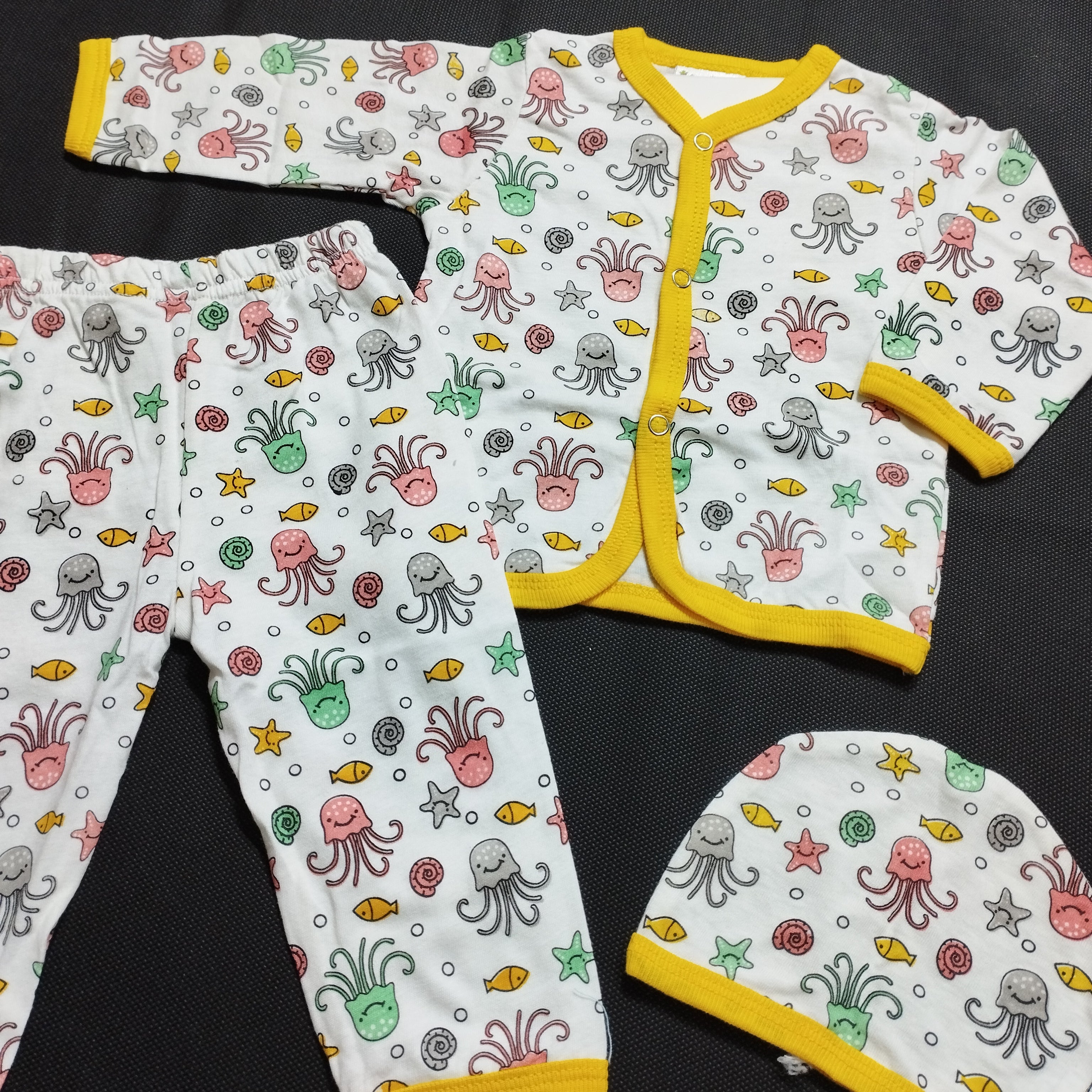 SB - Night Suit with Cap - Fish