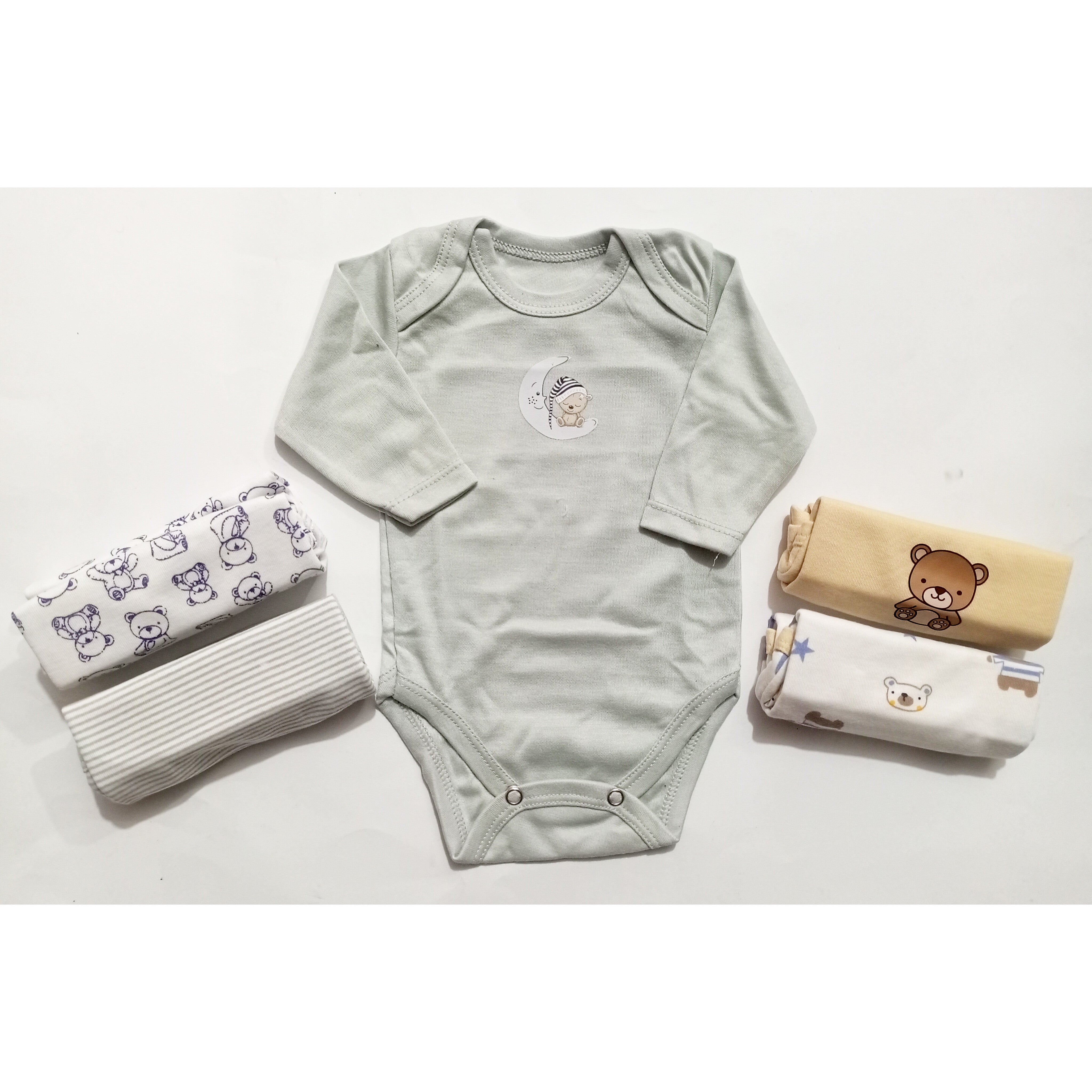 Pack of 5 Long Sleeve Bodysuits - BB24D3
