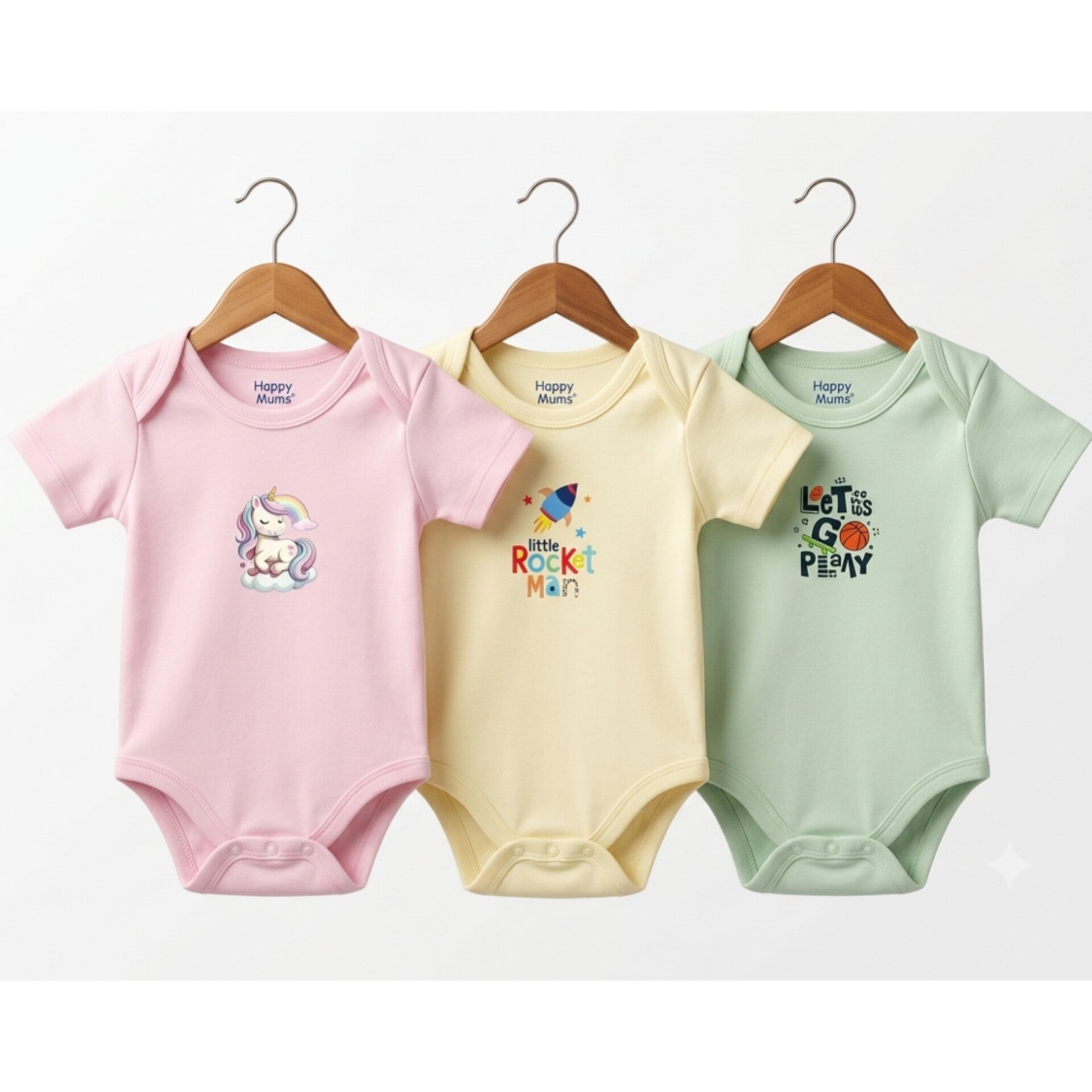 Pack of 3 Baby Suits -  Design 1