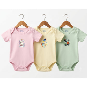 Pack of 3 Baby Suits -  Design 1
