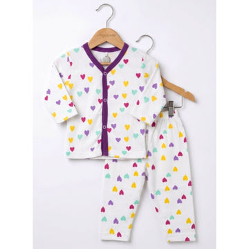 Summer Night Suit - Design 26 -Multi Hearts