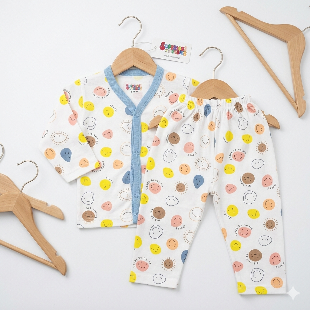 Summer Night Suit - 25 - Blue Smiley