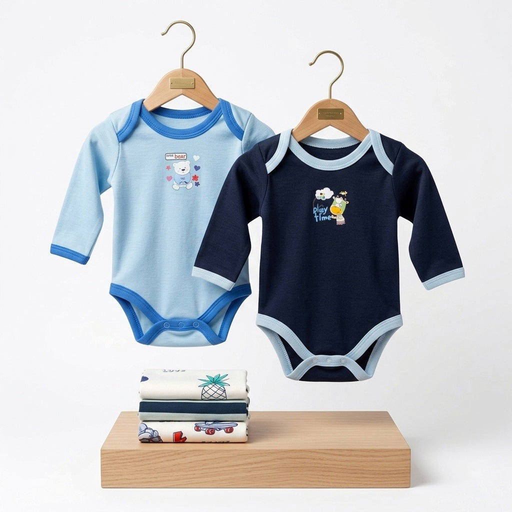 Pack of 5 Long Sleeve Bodysuits - 2502