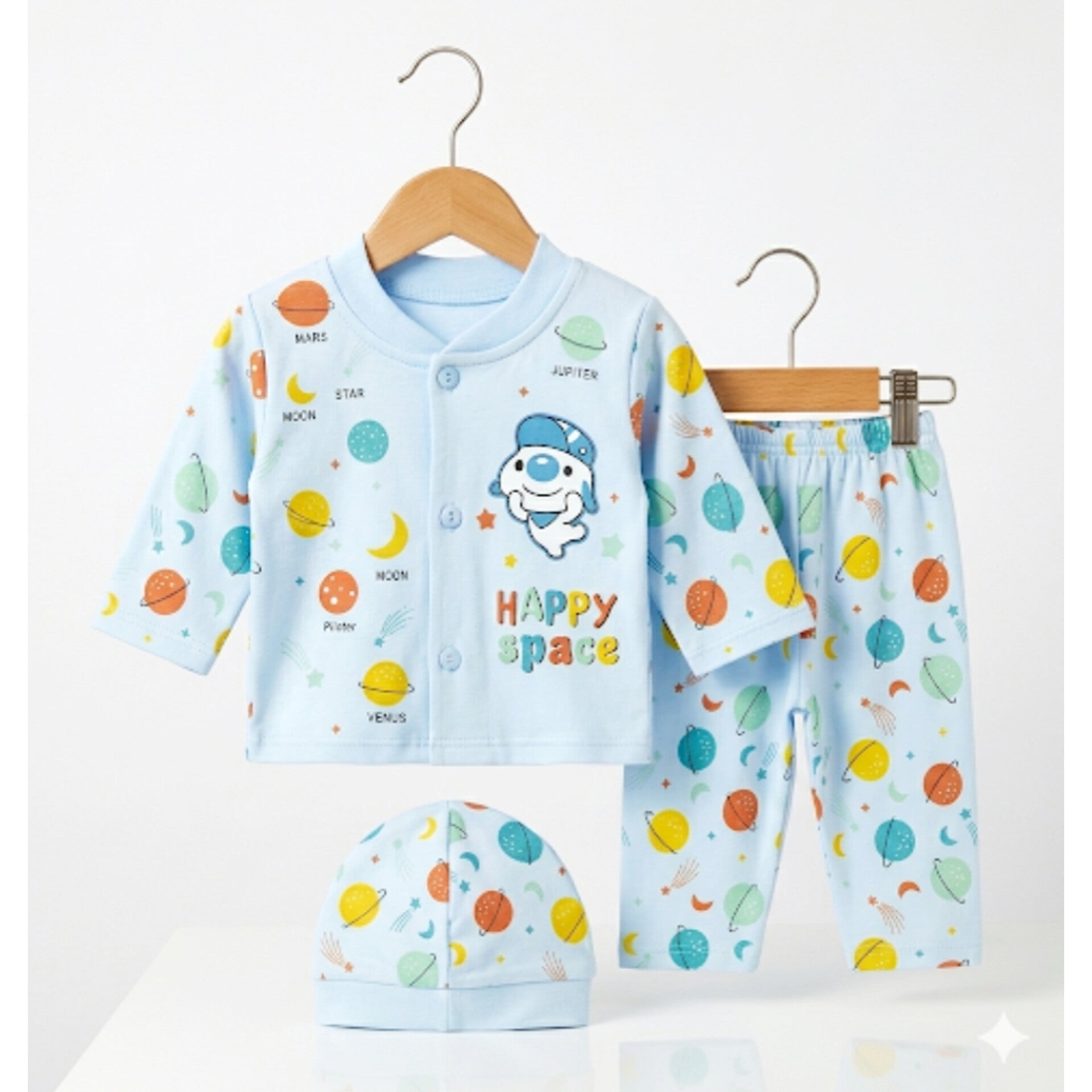 3-Piece Baby Shirt & Trouser - Blue