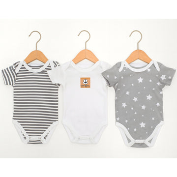 Pack of 3 Body Suits - MC - Gray Lining