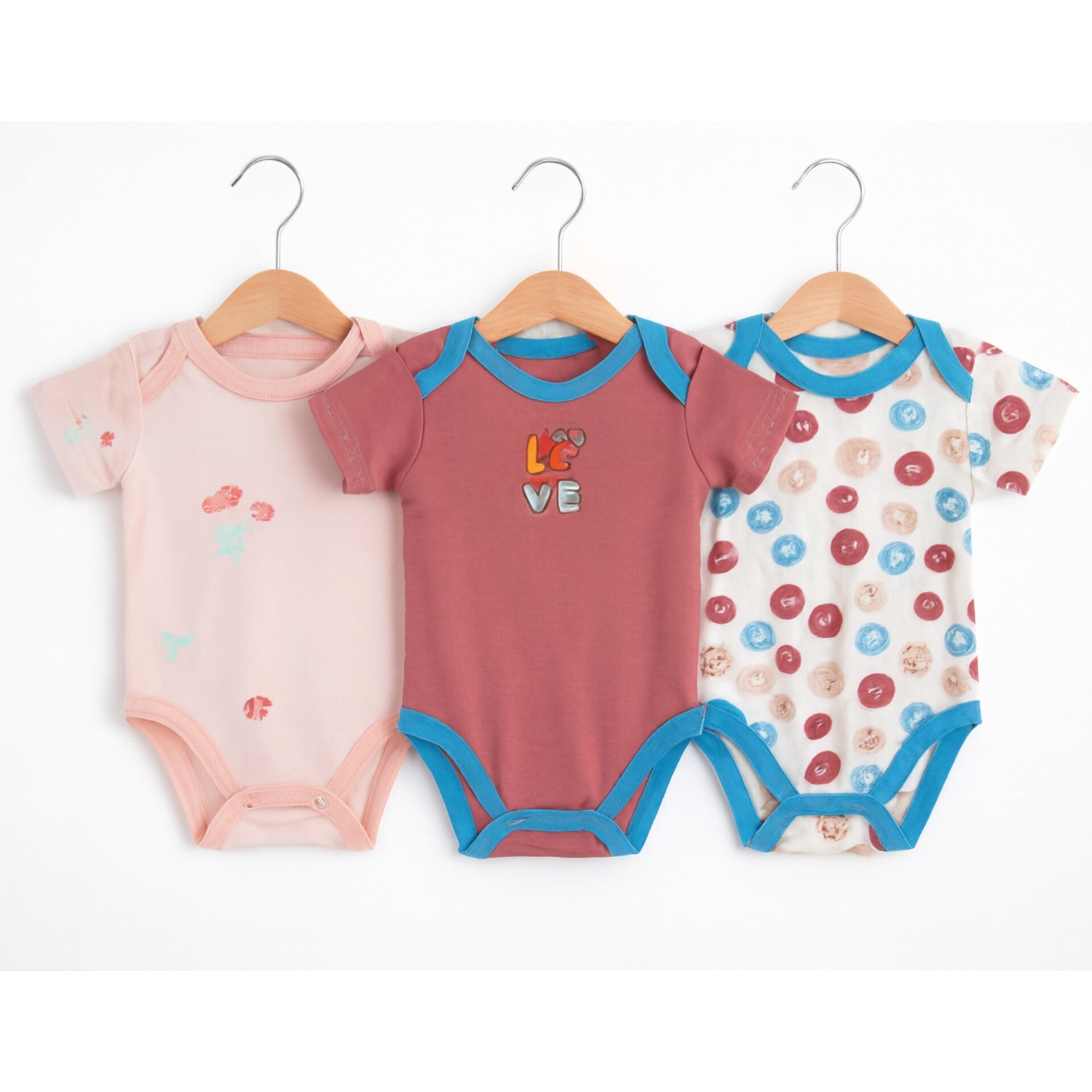 Pack of 3 Body Suits - MC - Pink Design