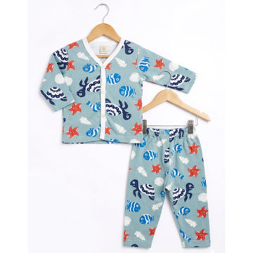Summer Night Suit - Design 26 - Blue