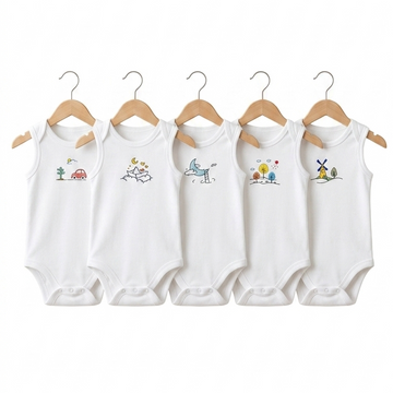 Pack of 5 Sleeve Less Bodysuits
