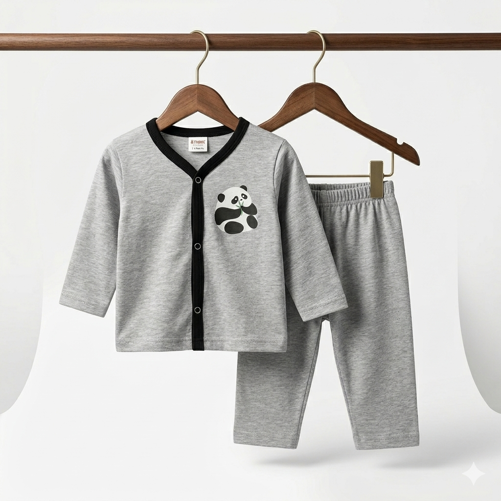 Summer Night Suit - Design 26 - Gray Panda