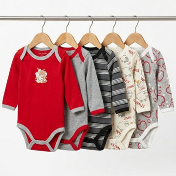Pack of 5 Long Sleeve Bodysuits - 2504