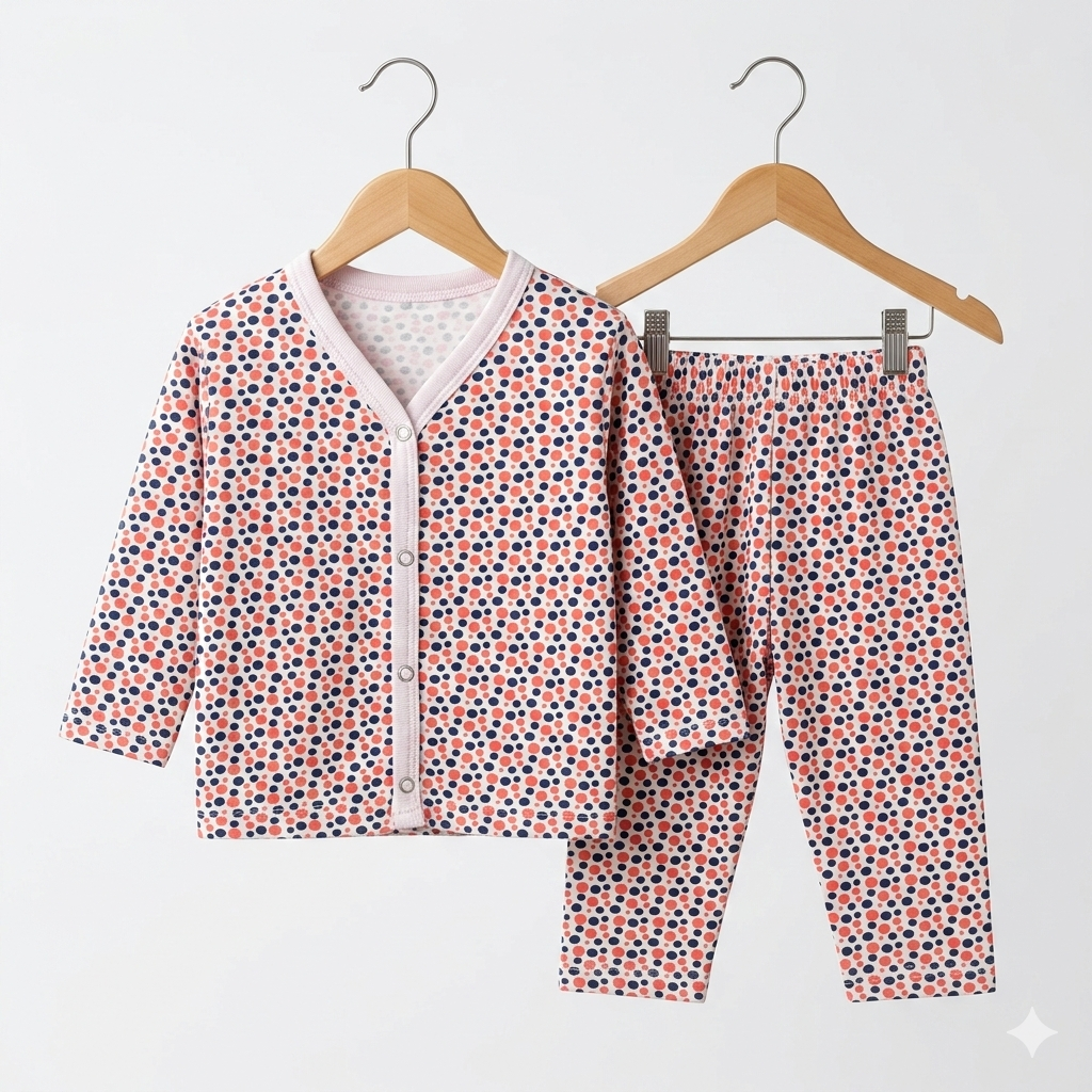 Summer Night Suit - Design 26 - Multi Dot