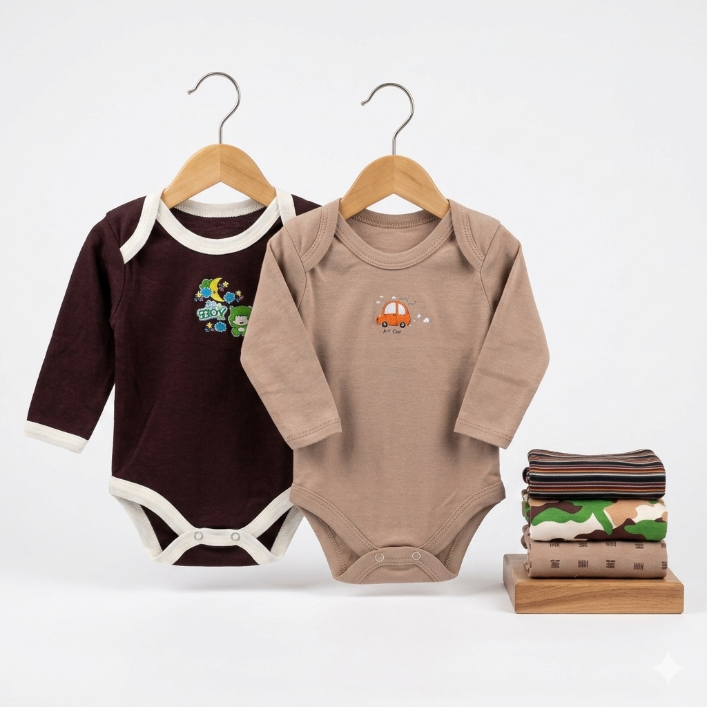 Pack of 5 Long Sleeve Bodysuits - 2501
