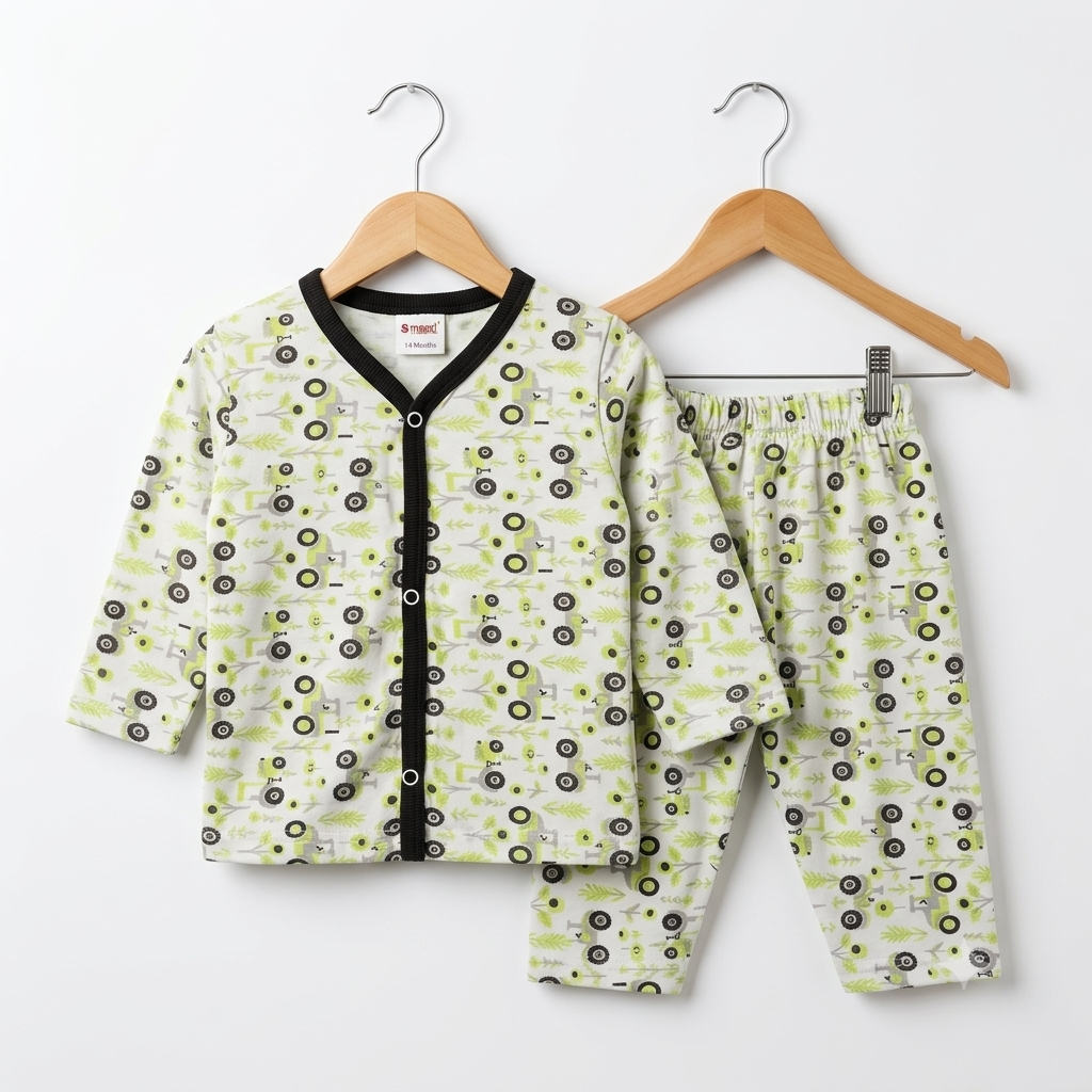 Summer Night Suit - Design 26 - Green