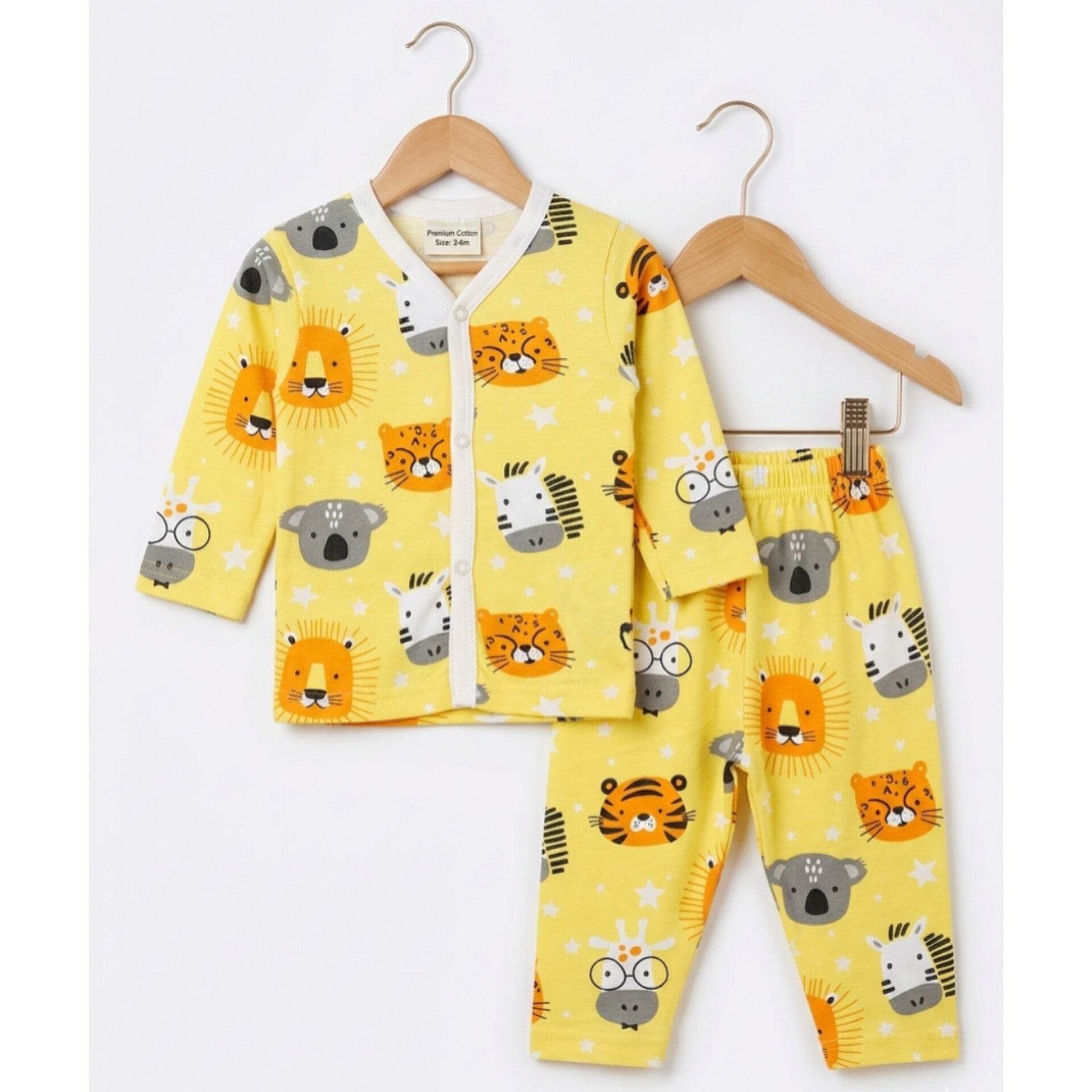 Summer Night Suit - Design 26 - Yellow Animals