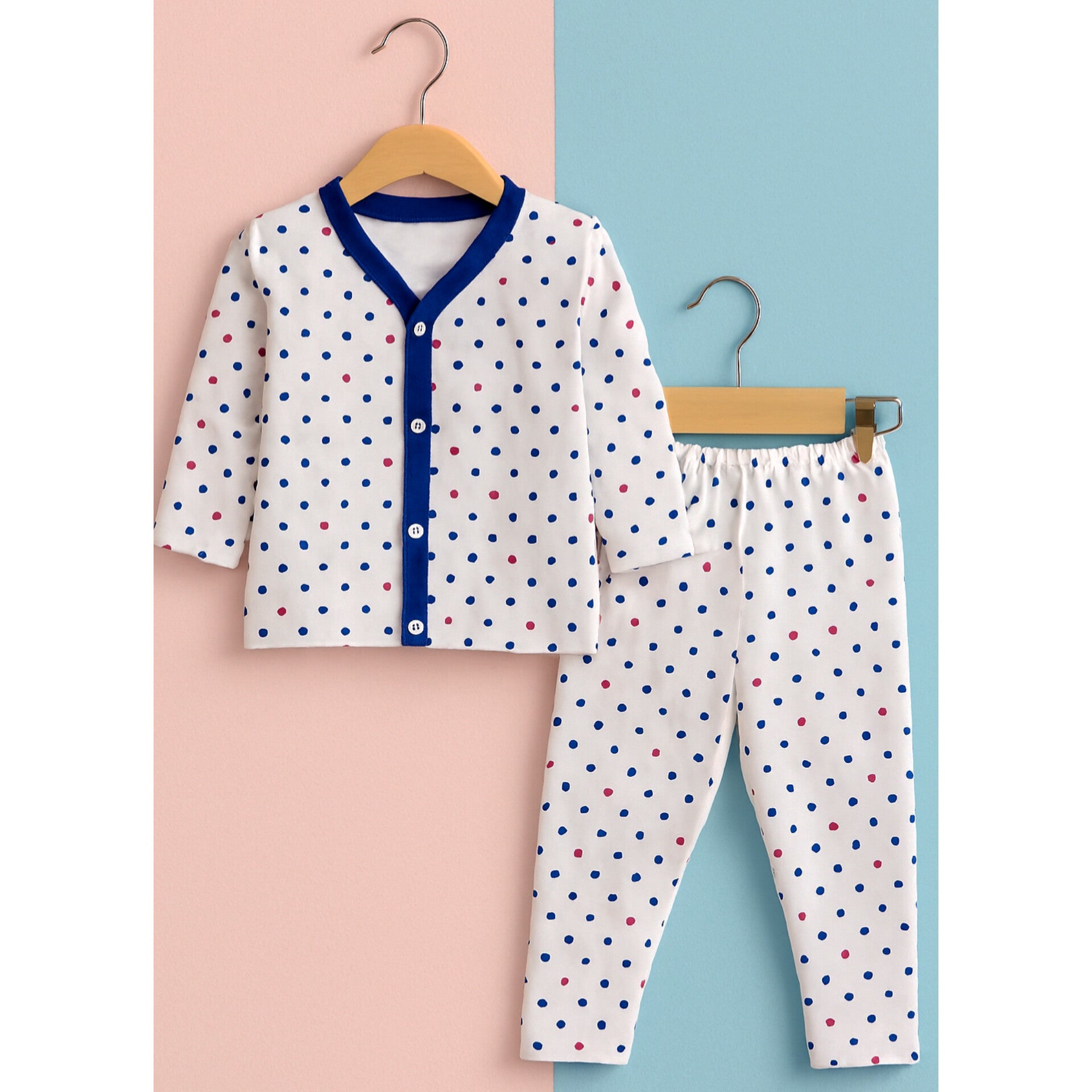 Summer Night Suit - Design 25 - Polka Dots