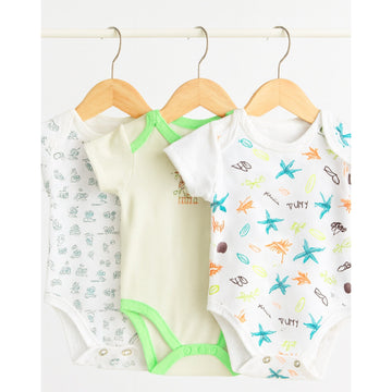 Pack of 3 Body Suits - MC - Green Design