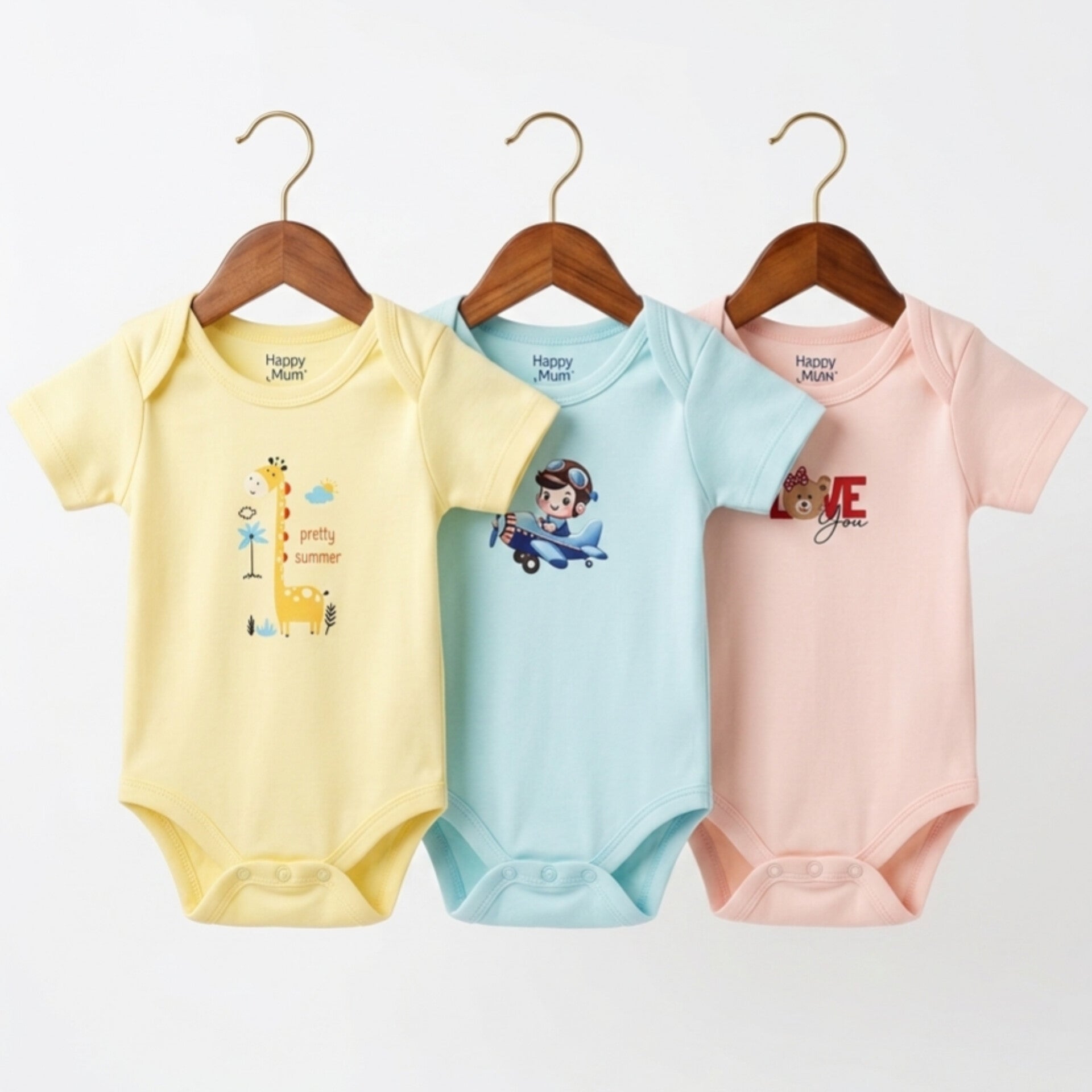 Pack of 3 Baby Suits -  Design 3